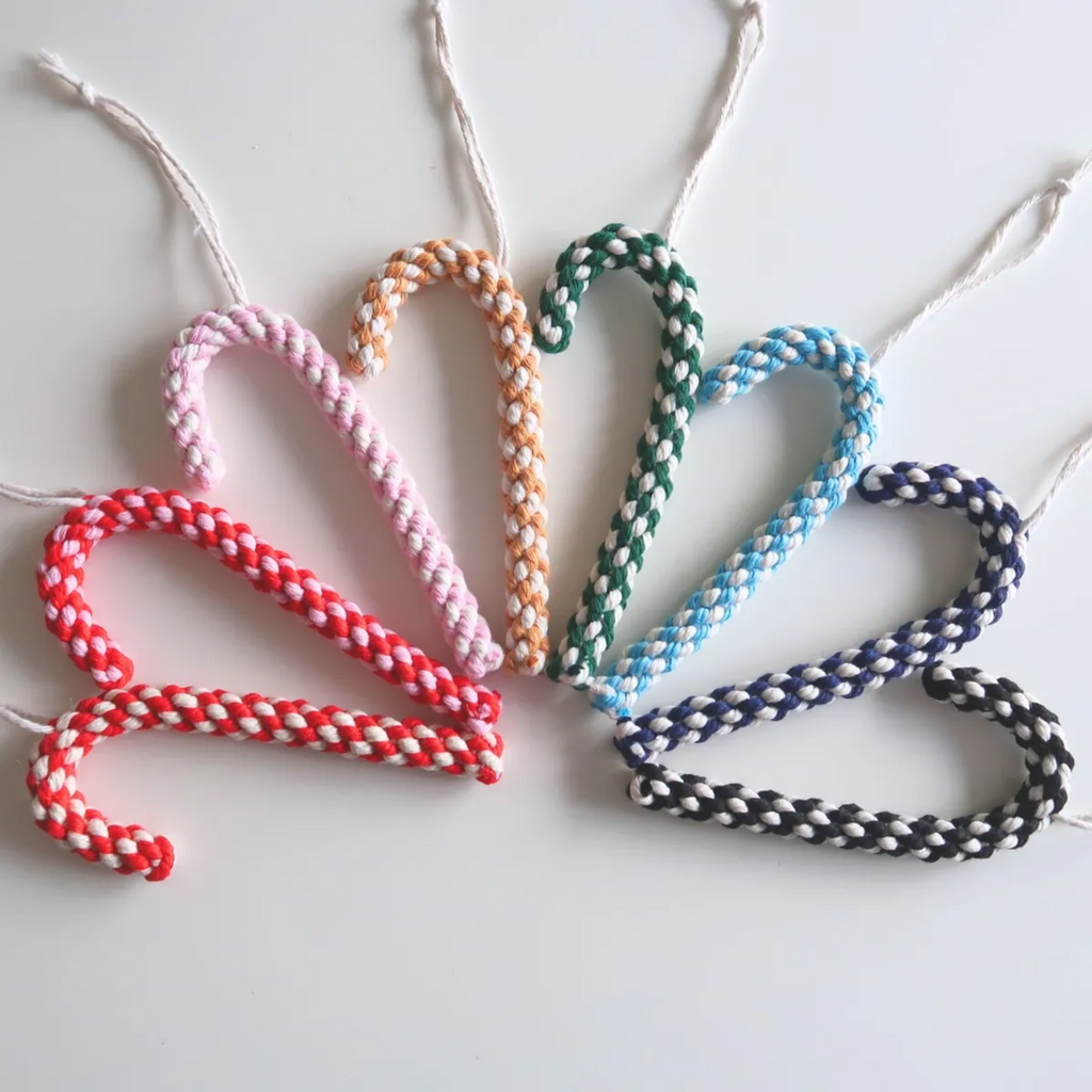 Macramé Candy Cane Decoration