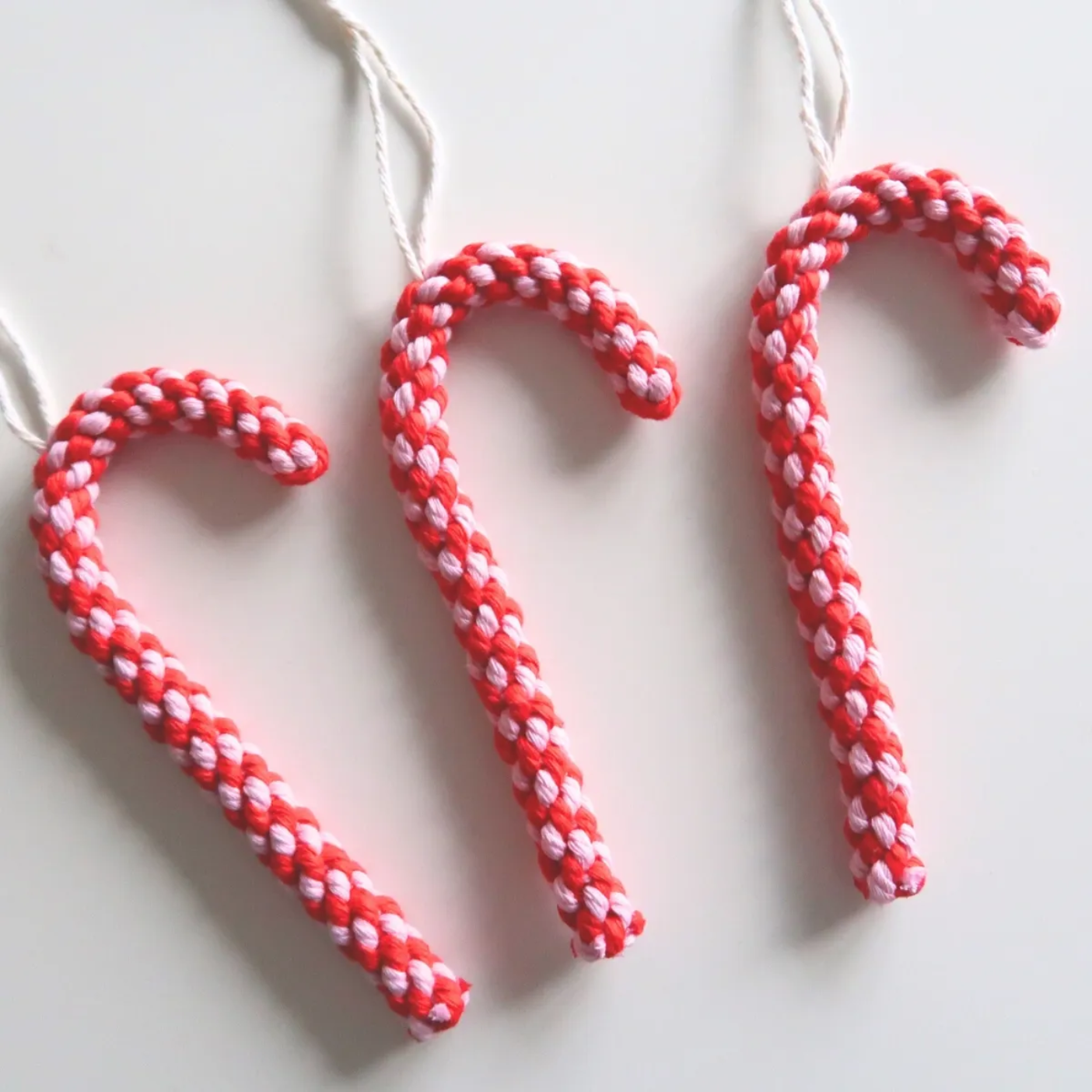 Macramé Candy Cane Decoration