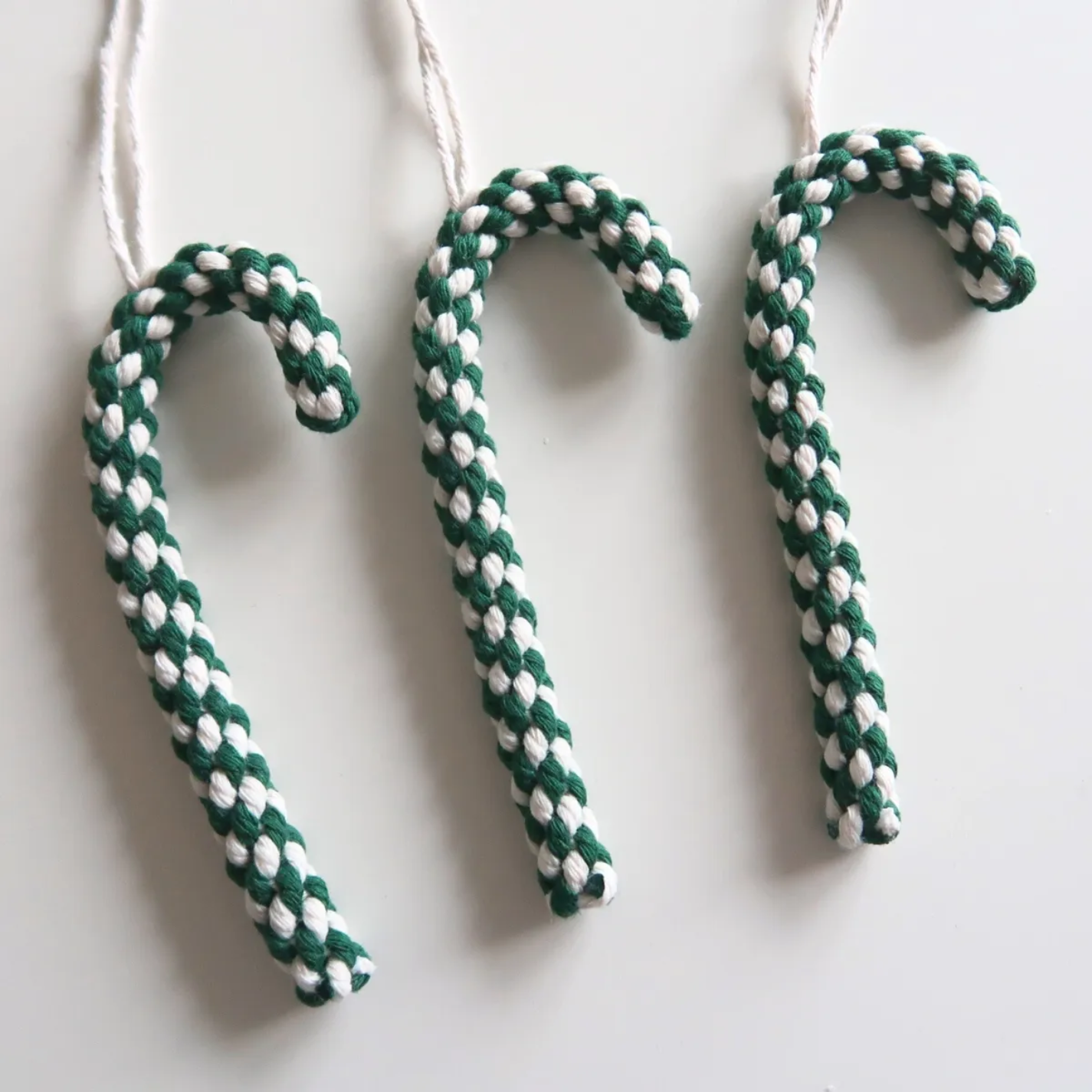 Macramé Candy Cane Decoration