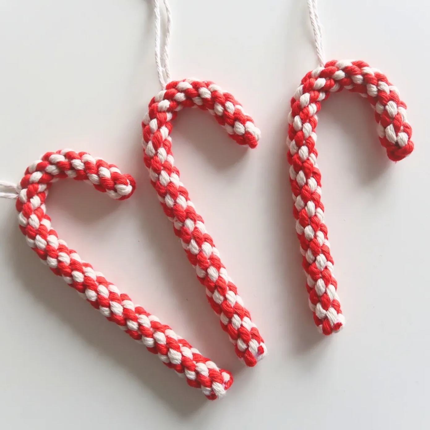 Macramé Candy Cane Decoration