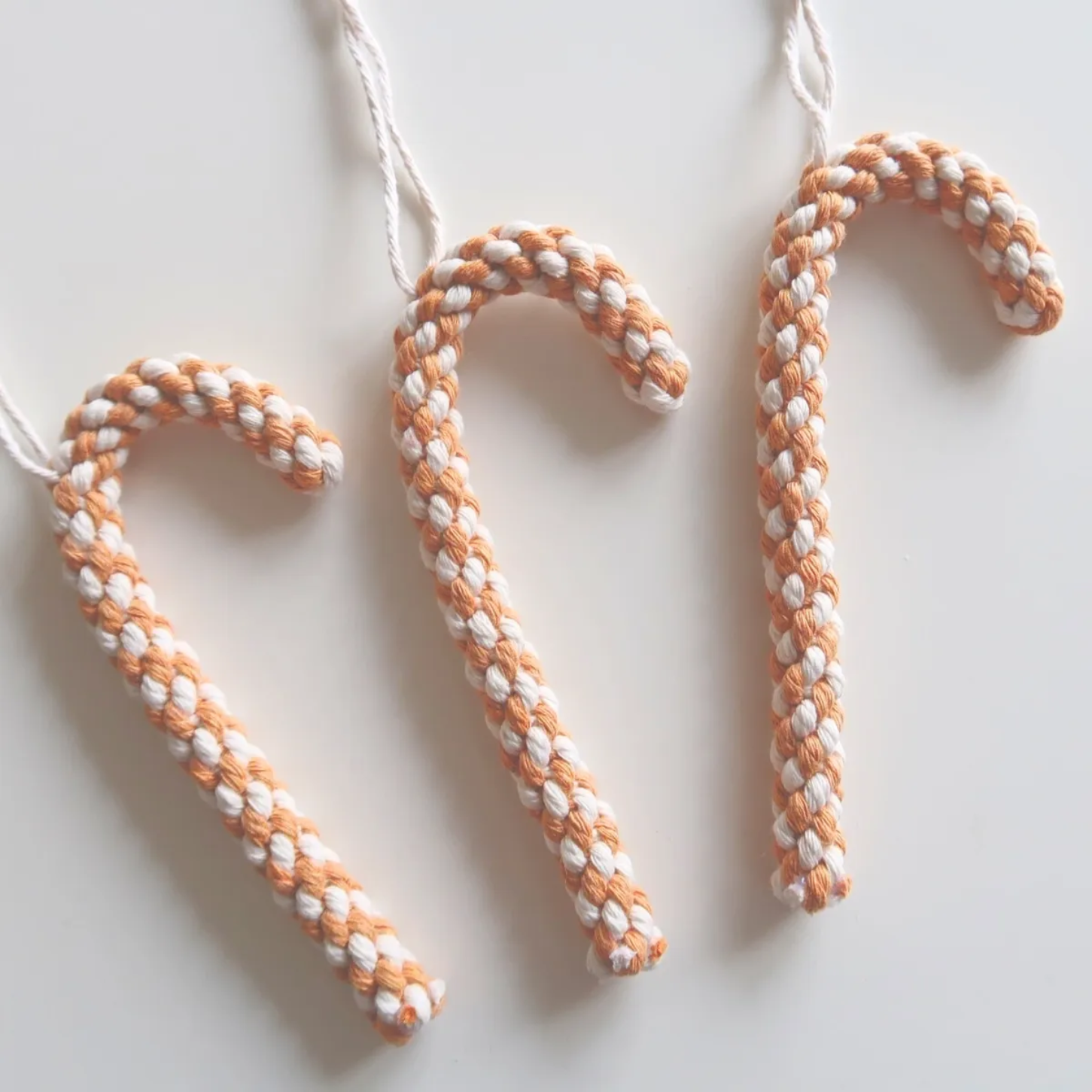 Macramé Candy Cane Decoration