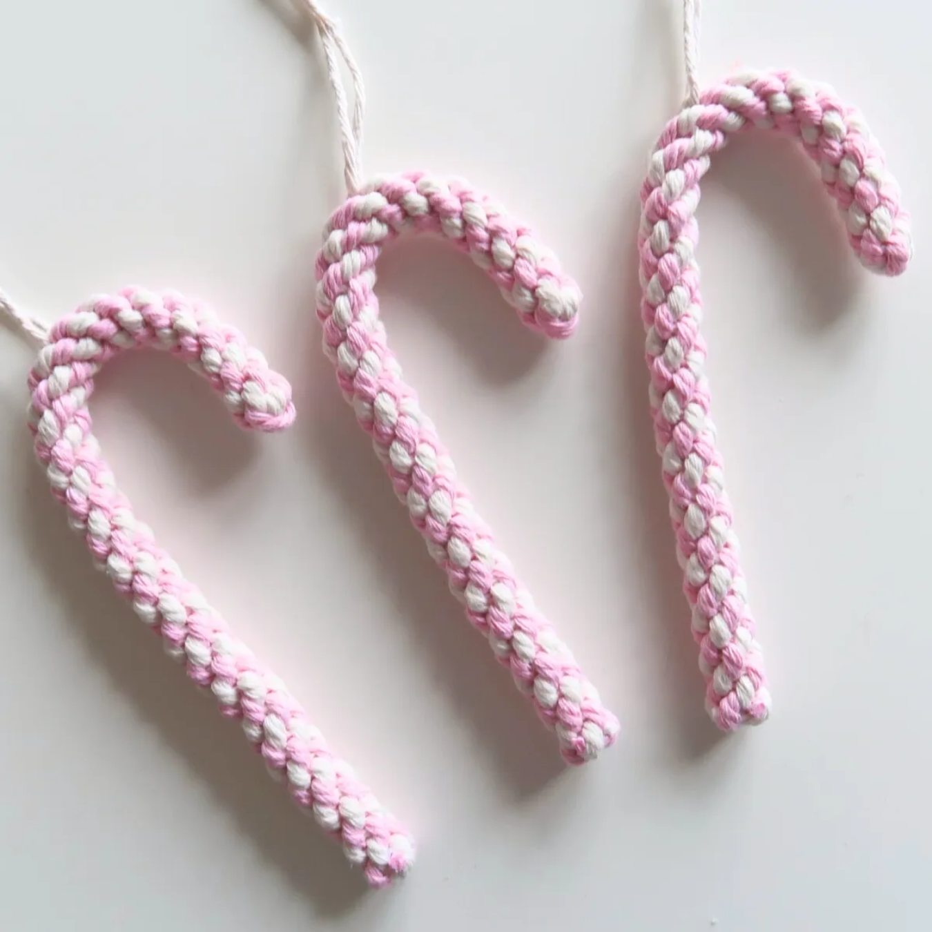 Macramé Candy Cane Decoration