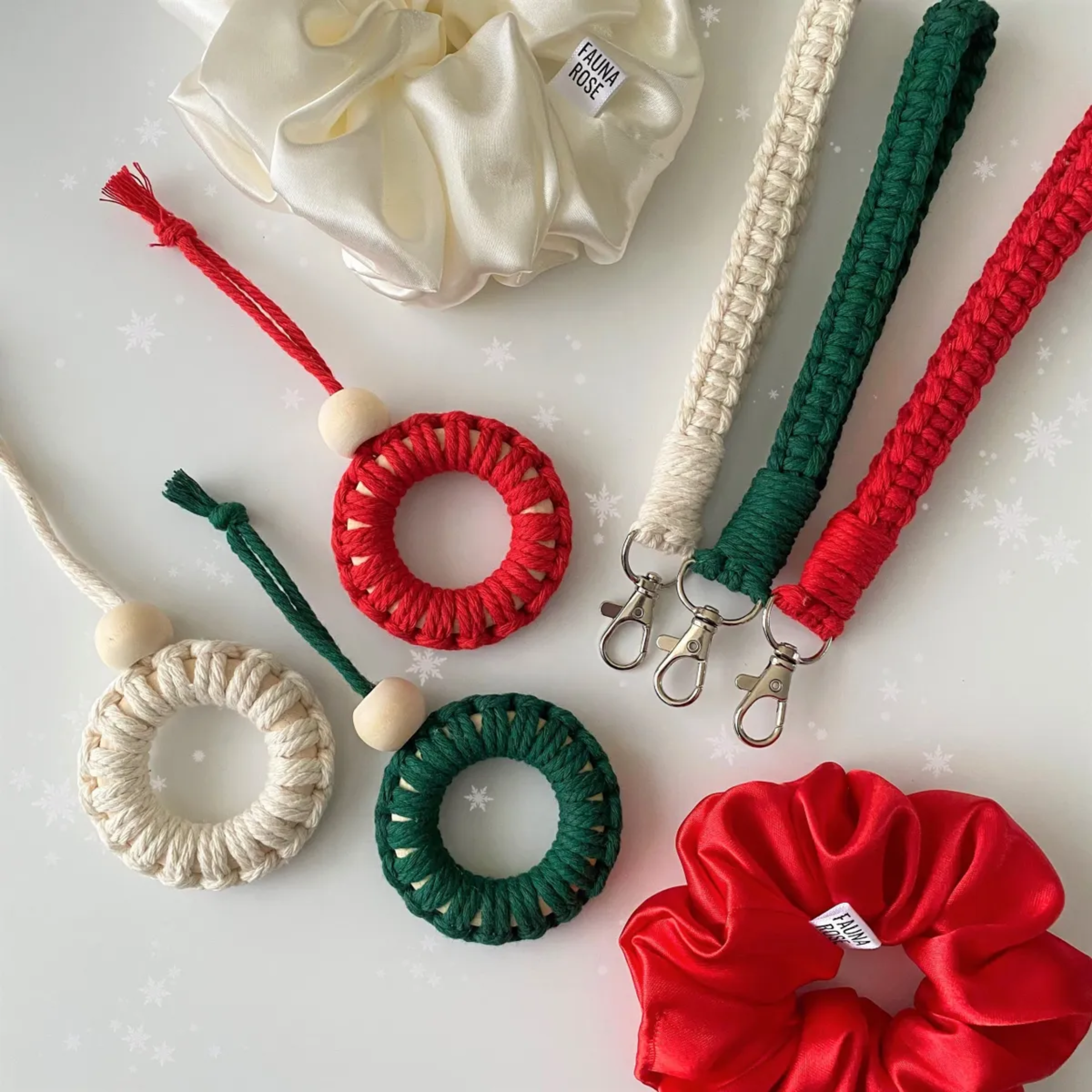 Red Macrame Wristlet