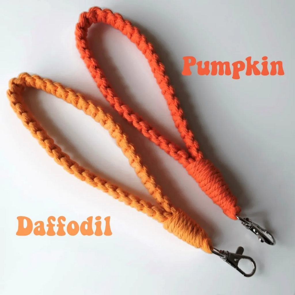 Daffodil Macrame Wristlet