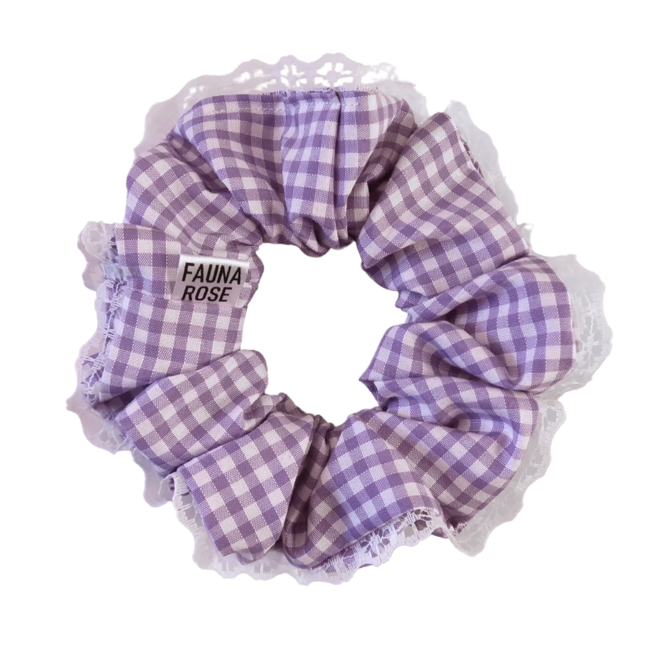 Raegan Lace Trim Scrunchie