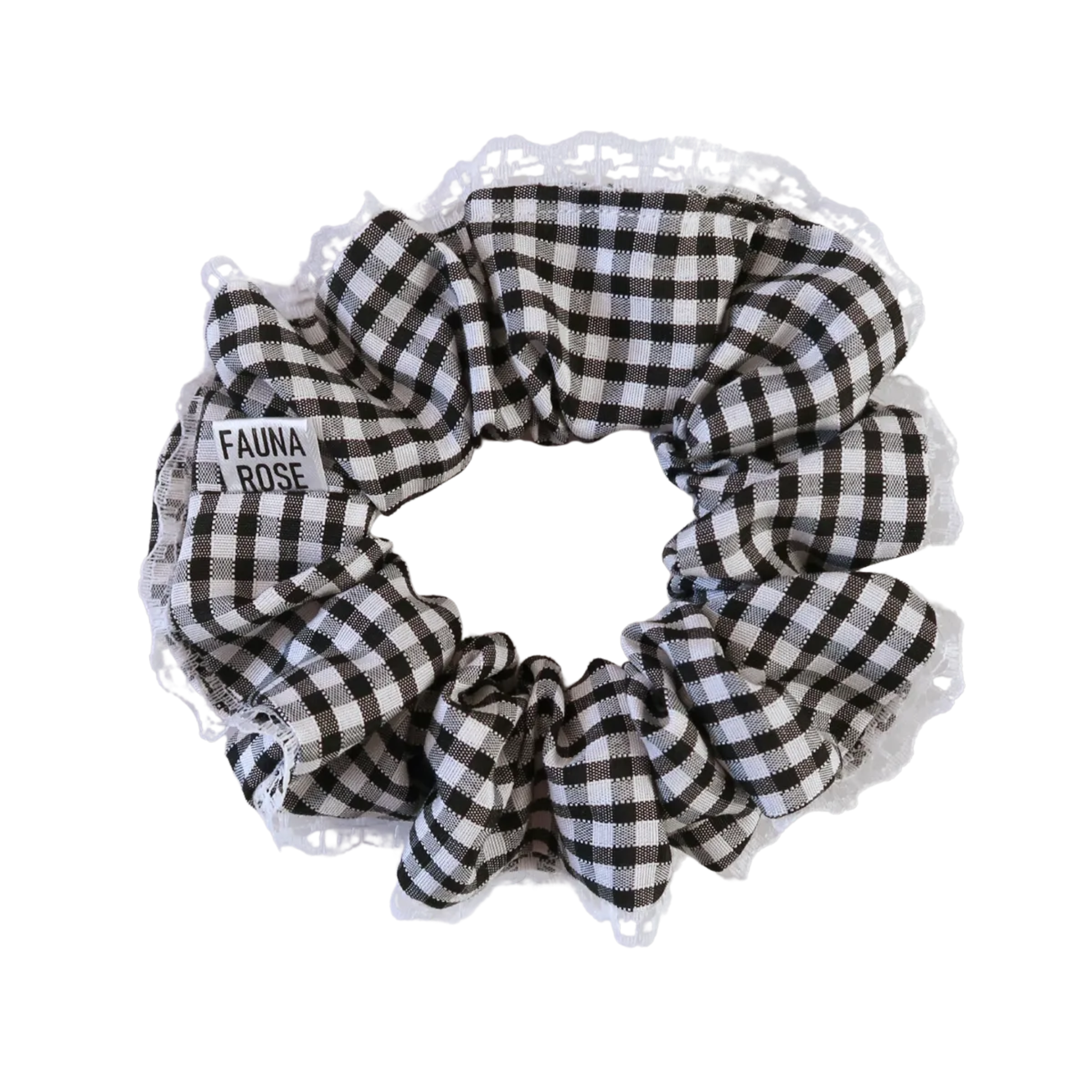 Raven Lace Detail Scrunchie