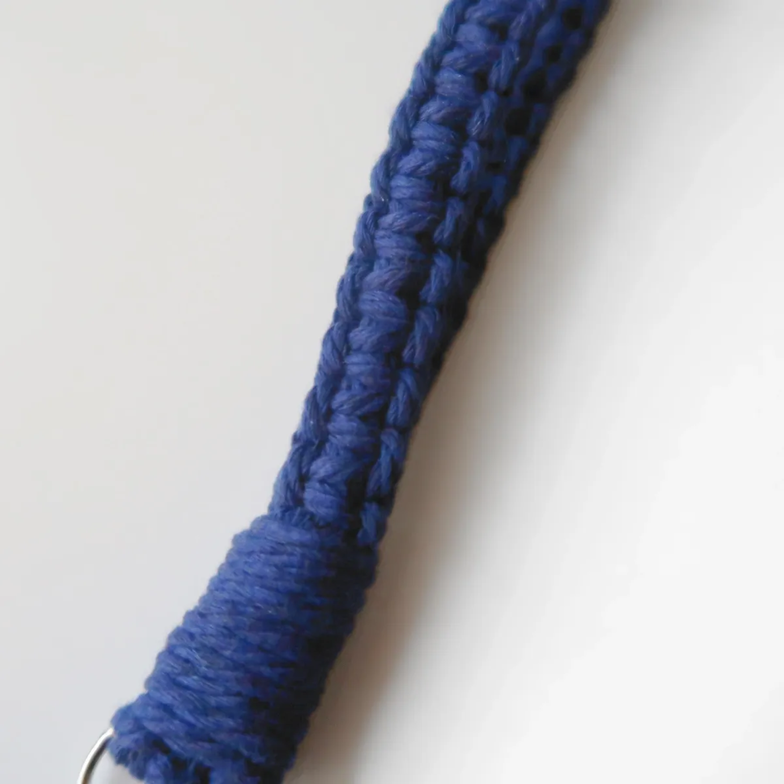Navy Macrame Wristlet