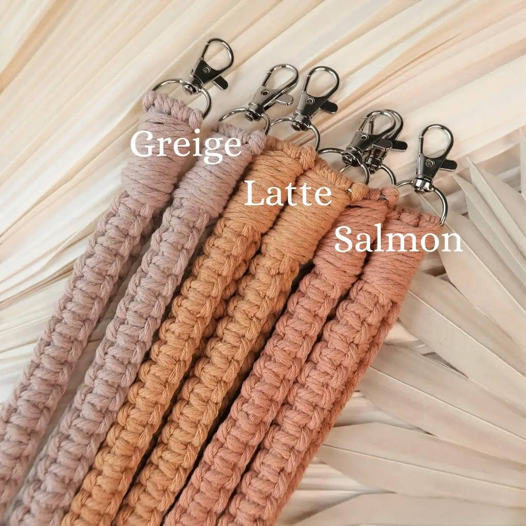 Greige Macramé Wristlet