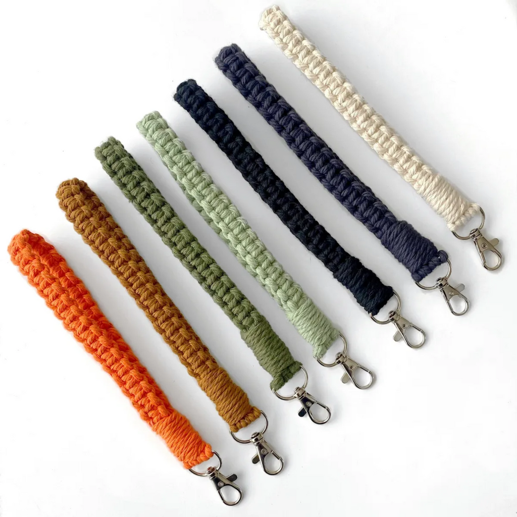 Neutral Macrame Wristlet