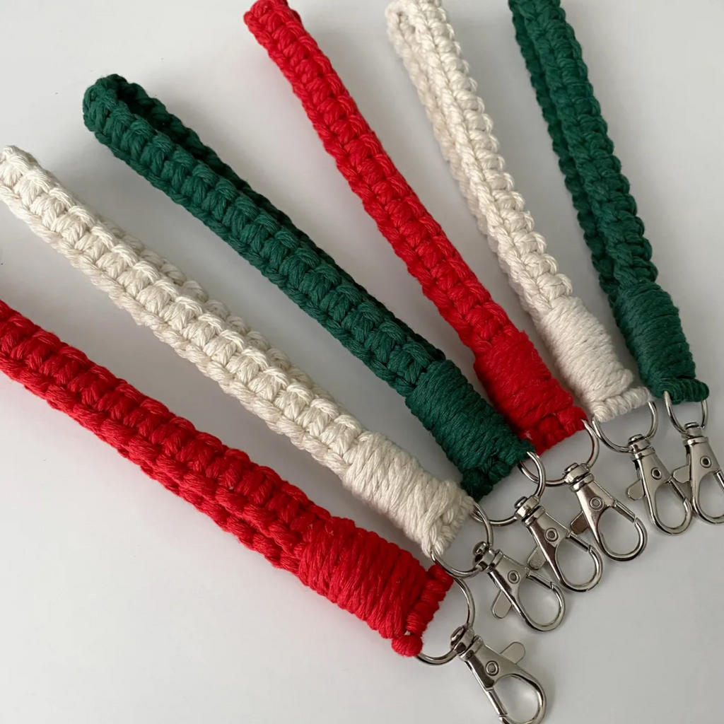 Neutral Macrame Wristlet