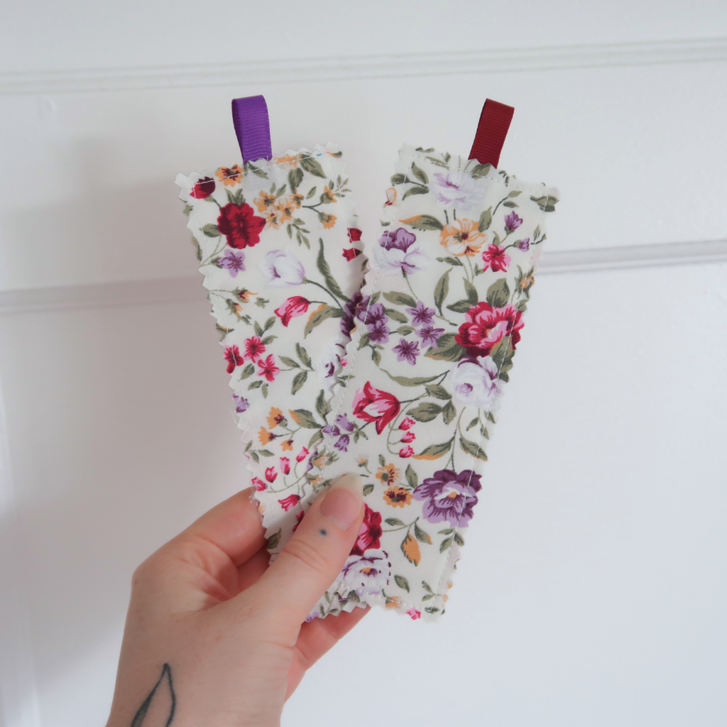 Floral Garden Fabric Bookmark
