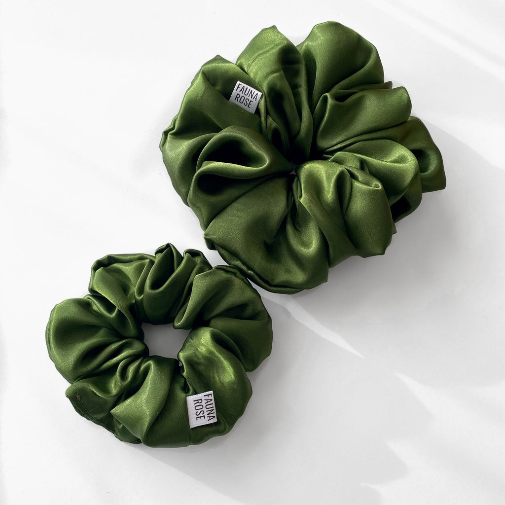 Olive Scrunchie XL + Mini